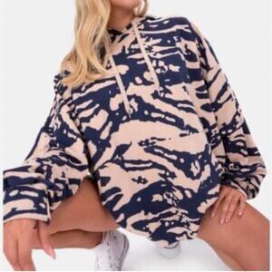 Adika Oversized Hoodie Cream/Blue